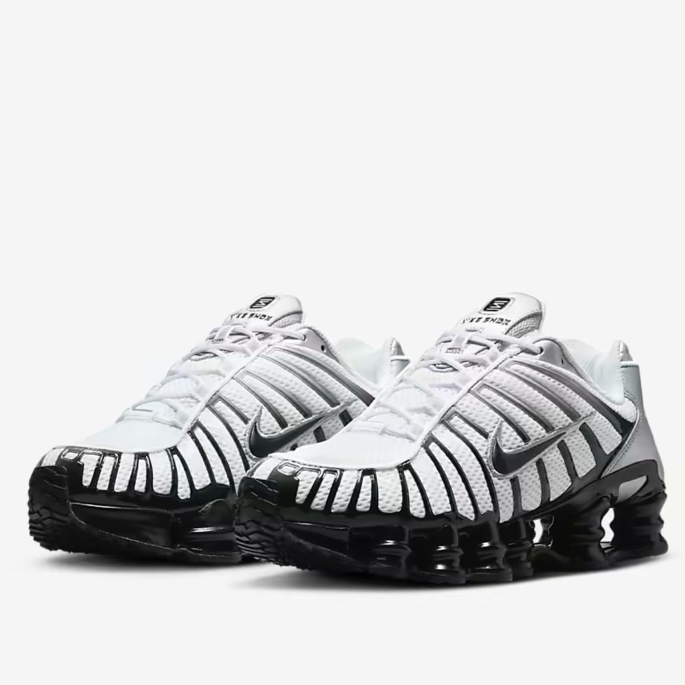 Nike Shox TL White and Black Sneakers